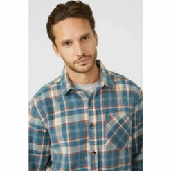 Mantaray Orange Check Overshirt For Male -Cheap Mantaray Store unnamed file 1012