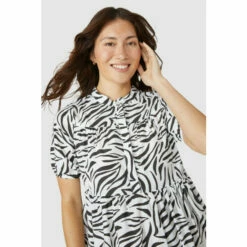 Mantaray Zebra Tiered Midi Dress For Female -Cheap Mantaray Store unnamed file 1052