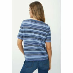 Mantaray Short Sleeve Multi Stripe Jumper For Female -Cheap Mantaray Store unnamed file 11