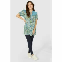 Mantaray Frill Yoke Floral Paisley Print Tunic For Female
