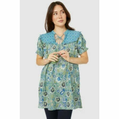 Mantaray Frill Yoke Floral Paisley Print Tunic For Female -Cheap Mantaray Store unnamed file 1168