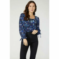 Mantaray Mix & Match Print Long Sleeve Top For Female