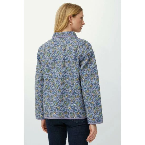 Mantaray Watercolour Floral Collar Quilted Jacket For Female 4 Mantaray Watercolour Floral Collar Quilted Jacket For Female - Image 4