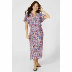 Mantaray Ditsy Print Shirred Waist V Neck Midi Dress For Female 13 Mantaray Ditsy Print Shirred Waist V Neck Midi Dress For Female -Cheap Mantaray Store unnamed file 1232