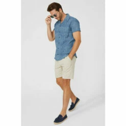 Mantaray Textured Print Revere Collar Shirt For Male -Cheap Mantaray Store unnamed file 1272