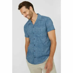 Mantaray Textured Print Revere Collar Shirt For Male -Cheap Mantaray Store unnamed file 1273