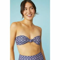 Mantaray Geo Printed Bandeau Bikini Top For Female