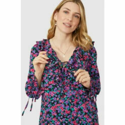 Mantaray Printed Frill Neck Blouse For Female -Cheap Mantaray Store unnamed file 1306