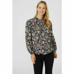 Mantaray Shirred Front Frill Neck Blouse For Female -Cheap Mantaray Store unnamed file 1358
