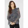 Mantaray Frill Shoulder Paisley Print Top For Female