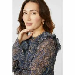 Mantaray Frill Shoulder Paisley Print Top For Female -Cheap Mantaray Store unnamed file 1367