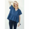 Mantaray Tassle Tie Frill Hem Top For Female