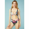 Mantaray Bold Floral Twist Front Bikini Top For Female