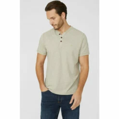 Mantaray Slub Y Neck T-shirt For Male -Cheap Mantaray Store unnamed file 139