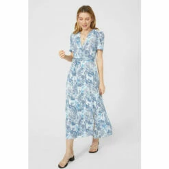 Mantaray Short Sleeve Printed Wrap Dress For Female