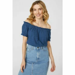 Mantaray Broderie Bardot Top For Female