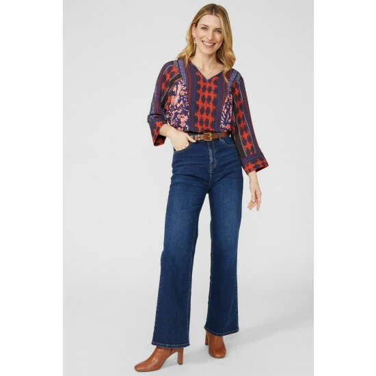 Mantaray Border Printed Shirt For Female 4 Mantaray Border Printed Shirt For Female - Image 4