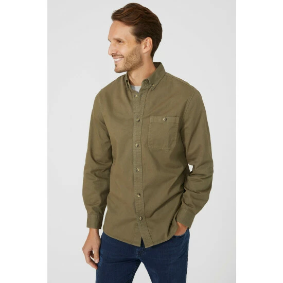 Mantaray Garment Dye Twill Shirt For Male 1 Mantaray Garment Dye Twill Shirt For Male