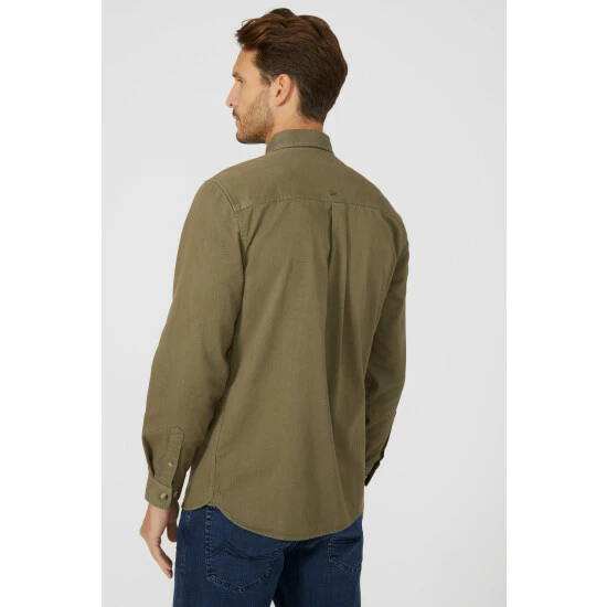 Mantaray Garment Dye Twill Shirt For Male 4 Mantaray Garment Dye Twill Shirt For Male - Image 4