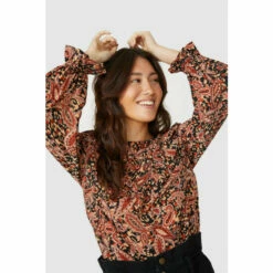 Mantaray Paisley Printed Frill Top For Female