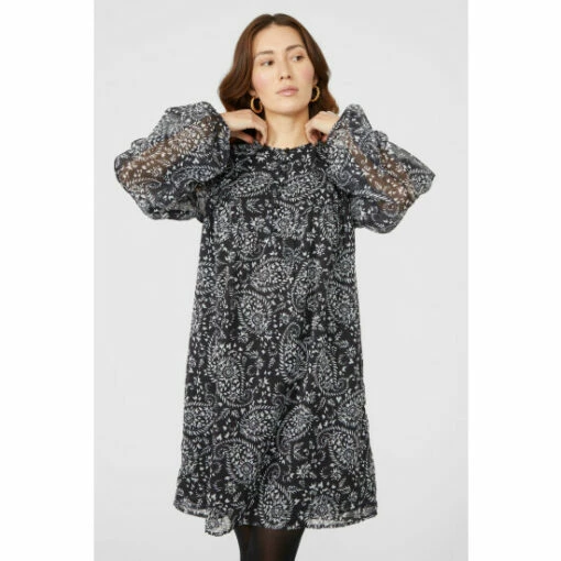 Mantaray Paisley Print Button Front Chiffon Tunic Dress For Female -Cheap Mantaray Store unnamed file 1500