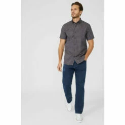 Mantaray Short Sleeve Textured Grid Check Shirt For Male -Cheap Mantaray Store unnamed file 1510