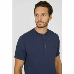 Mantaray Slub Grandad Collar T-shirt Ribbed Cuff For Male -Cheap Mantaray Store unnamed file 1514