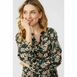 Mantaray Floral Printed Frill Detail Midi Dress For Female -Cheap Mantaray Store unnamed file 1532