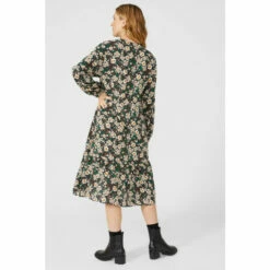 Mantaray Floral Printed Frill Detail Midi Dress For Female -Cheap Mantaray Store unnamed file 1533