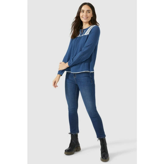 Mantaray Long Sleeve Embroidered Schiffley Top For Female 9 Mantaray Long Sleeve Embroidered Schiffley Top For Female - Image 9