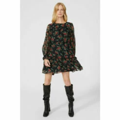 Mantaray Floral Print Chiffon Tiered Tunic Dress For Female -Cheap Mantaray Store unnamed file 1598