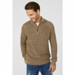 Mantaray Twist Half Cardi Zip Neck Jumper For Male -Cheap Mantaray Store unnamed file 161