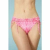 Mantaray Ikat Printed Ruched Side Bikini Bottoms For Female
