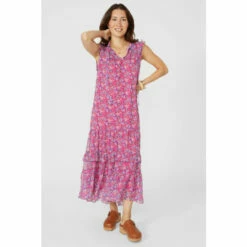 Mantaray Sleeveless Frill Yoke Paisley Print Dress For Female -Cheap Mantaray Store unnamed file 1663