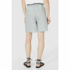 Mantaray Tie Waist Chambray Linen Blend Short For Female -Cheap Mantaray Store unnamed file 1673