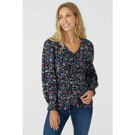 Mantaray Ditsy Print Ruched Detail Blouse For Female 1 Mantaray Ditsy Print Ruched Detail Blouse For Female