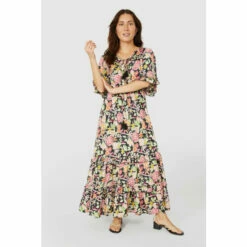 Mantaray Floral Tie Waist Maxi Dress For Female -Cheap Mantaray Store unnamed file 1717
