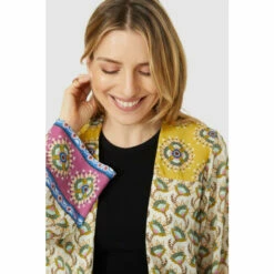 Mantaray Patchwork Mix & Match Print Kimono Top For Female -Cheap Mantaray Store unnamed file 1739