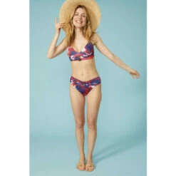 Mantaray Painted Leaf Triangle Bikini Top For Female -Cheap Mantaray Store unnamed file 1761