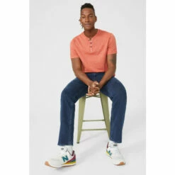 Mantaray Slub Y Neck T-shirt For Male -Cheap Mantaray Store unnamed file 1774