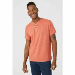 Mantaray Slub Y Neck T-shirt For Male -Cheap Mantaray Store unnamed file 1775