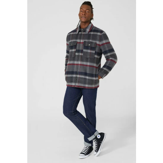 Mantaray Check Quilt Lined Shacket For Male 5 Mantaray Check Quilt Lined Shacket For Male - Image 5