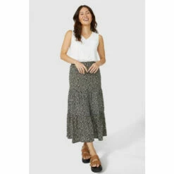 Mantaray Spot Print Tiered Skirt For Female