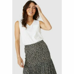 Mantaray Spot Print Tiered Skirt For Female -Cheap Mantaray Store unnamed file 1807