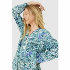 Mantaray Patchwork Paisley Crepe Top For Female -Cheap Mantaray Store unnamed file 1819