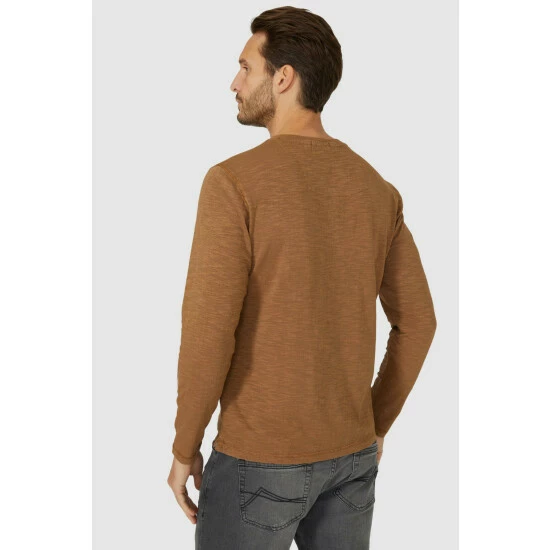 Mantaray Ls Slub Y-neck T-shirt For Male 4 Mantaray Ls Slub Y-neck T-shirt For Male - Image 4