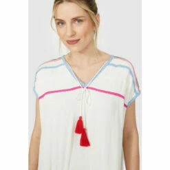 Mantaray Tassle Tie Embroidered Crepe Kaftan Dress For Female 8 Mantaray Tassle Tie Embroidered Crepe Kaftan Dress For Female -Cheap Mantaray Store unnamed file 1831