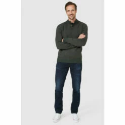 Mantaray Reverse Stitch Button Neck Turtle Jumper For Male -Cheap Mantaray Store unnamed file 1839