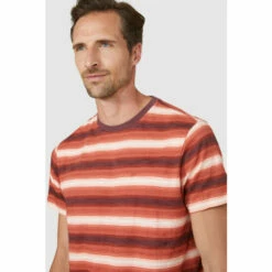 Mantaray Mini Stripe Crew Neck Tee For Male