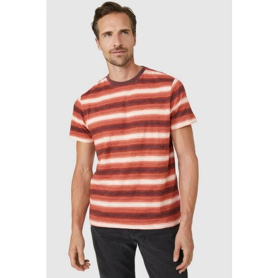 Mantaray Mini Stripe Crew Neck Tee For Male 2 Mantaray Mini Stripe Crew Neck Tee For Male - Image 2